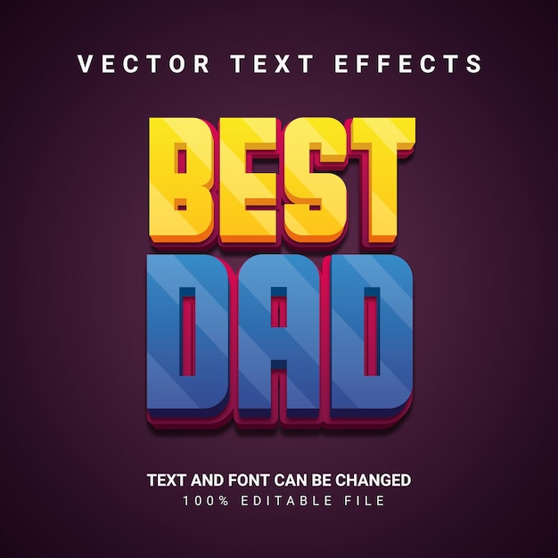 Beste daddy 3d-teksteffect