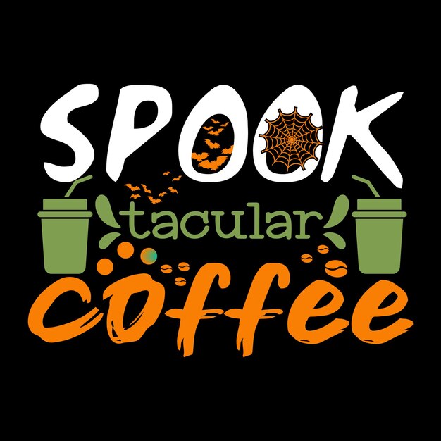 Beste halloween koffie t-shirt ontwerp