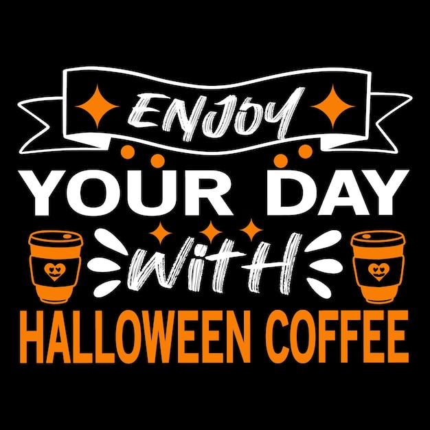 Beste halloween koffie t-shirt ontwerp