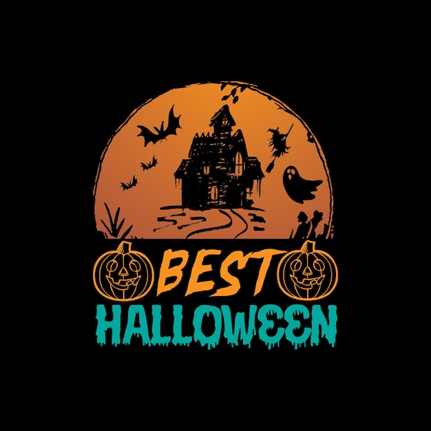 Beste Halloween Trendy Halloween-t-shirtontwerp klaar om af te drukken