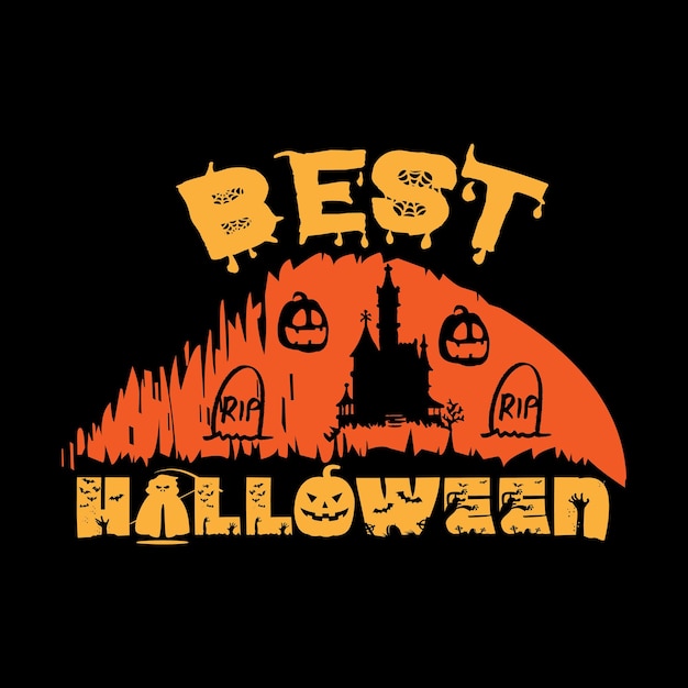 Beste Halloween-typografiebelettering voor t-shirt