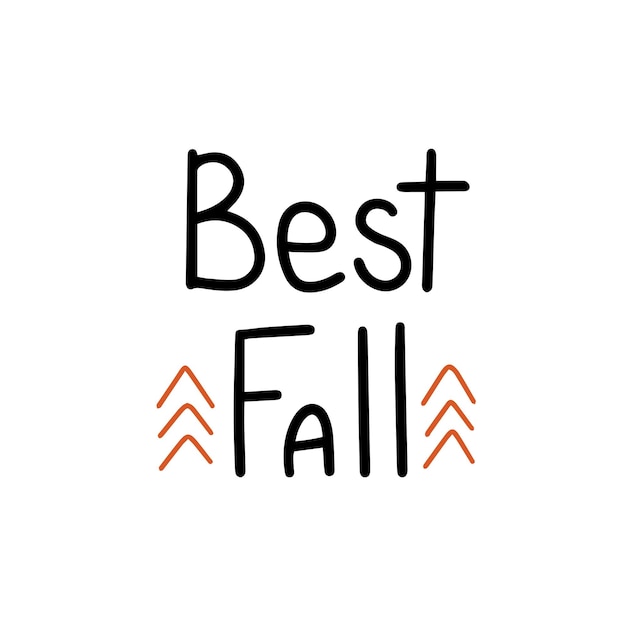 Beste herfst handschrift tekstbanner Herfst woorden label vectorillustratie