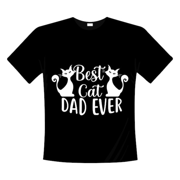 Beste kattenvader ooit grappige belettering citaten t-shirtontwerp