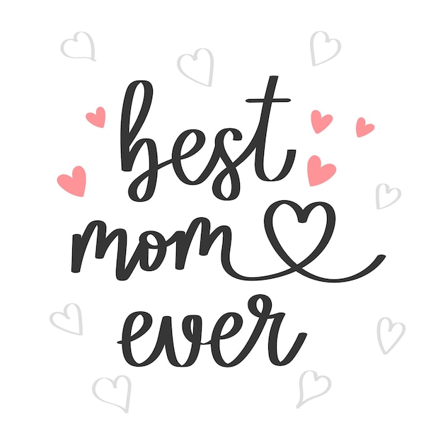 Beste moeder ooit belettering Kalligrafische inscriptie citaat zin Wenskaart Mother039s Day