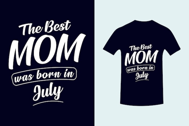 Beste moeder werd geboren in beste vader typografie tshirt ontwerp moederdag belettering Premium Vector