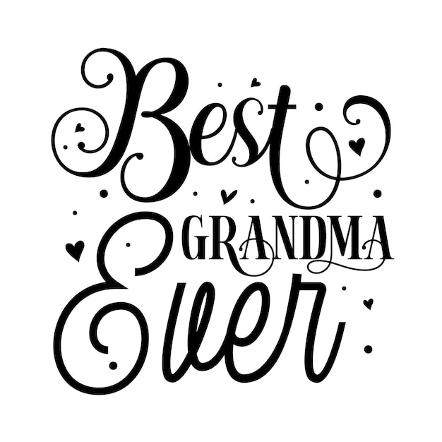 Beste oma ooit Typografie Premium Vector Design offertesjabloon