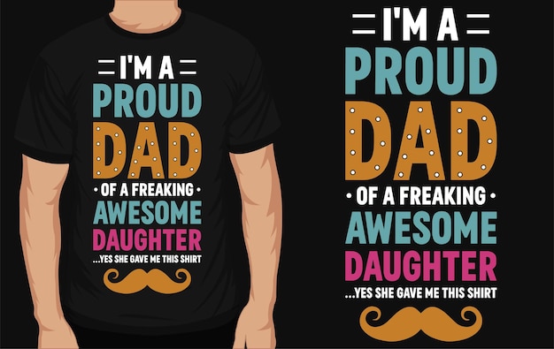 Beste papa of papa typografisch t-shirtontwerp