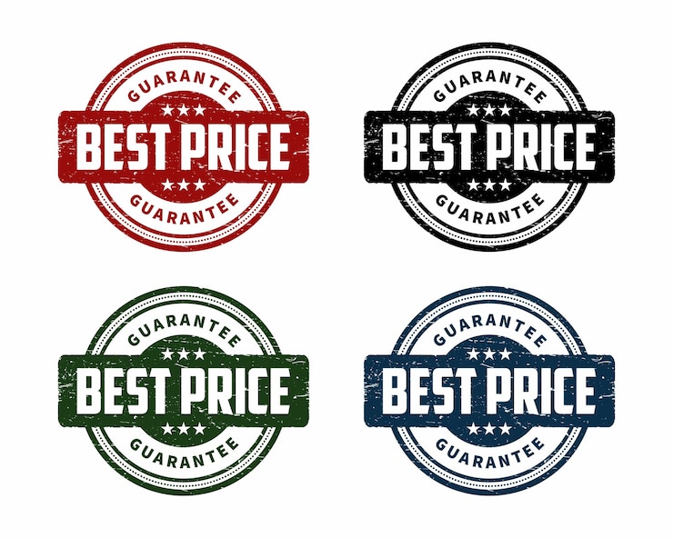 Vector beste prijs grunge rubberzegel op witte vectorillustratie als achtergrond