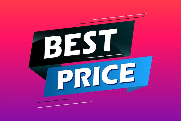 beste prijs woord concept vector illustratie met lijnen 3d stijl voor sociale media landing page templates