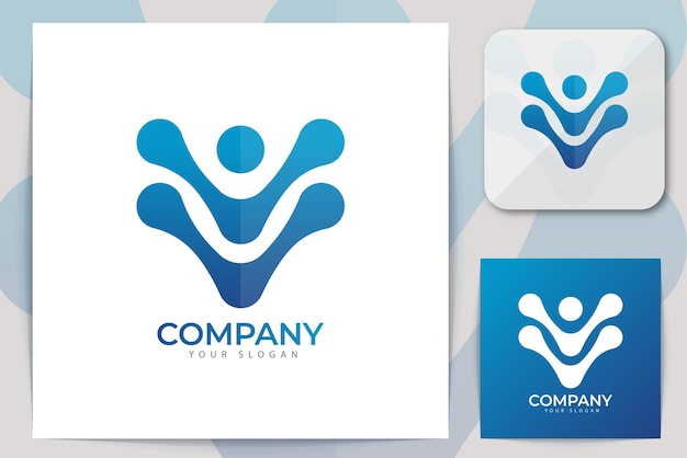 Beste technologie logo branding Sjabloonontwerp met Premium Vector