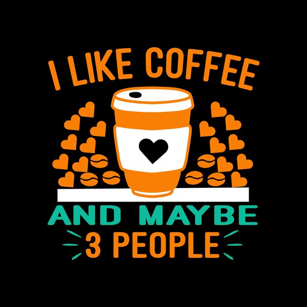 Beste trendy koffie t-shirt ontwerp