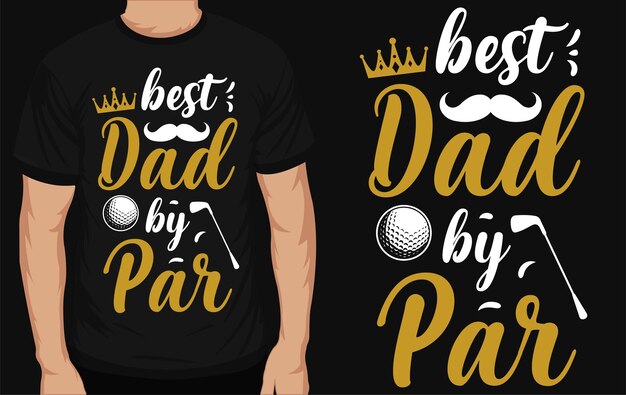 Beste vader door pari golfers t-shirtontwerp