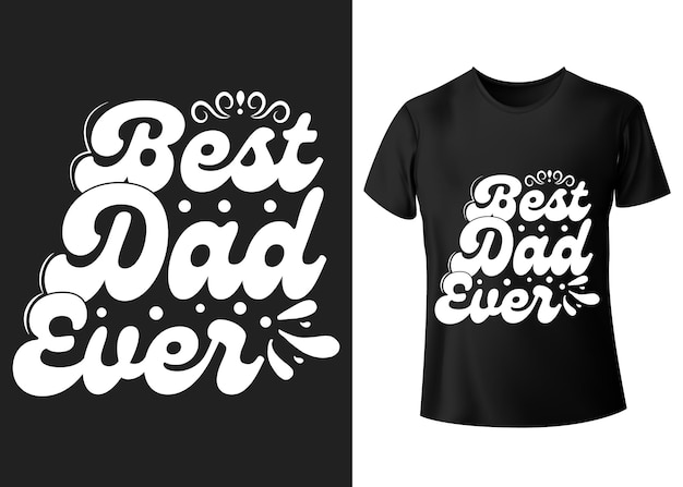 Vector beste vader ooit schattig hand getrokken doodle typografie belettering t shirt vector svg ontwerp