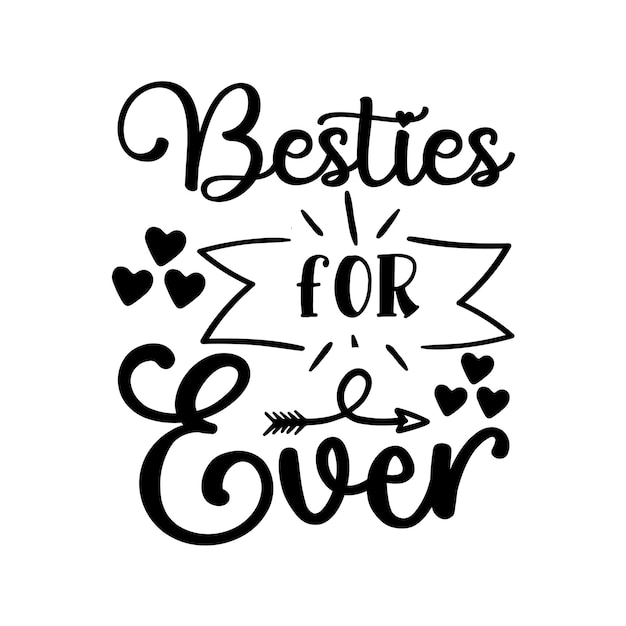 Beste vrienden Svg Design Beste vrienden Quotes ontwerp