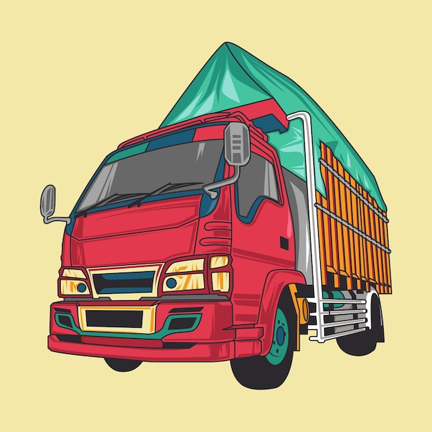 Bestelwagen cartoon vectorillustratie