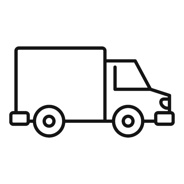 Bestelwagen pictogram Overzicht bestelwagen vector pictogram voor webdesign geïsoleerd op een witte achtergrond