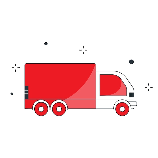 Bestelwagen vector illustratie pictogram ontwerp
