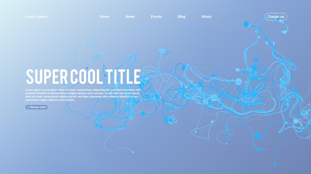 Bestemmingspagina abstract ontwerp met big data Sjabloon voor website of app