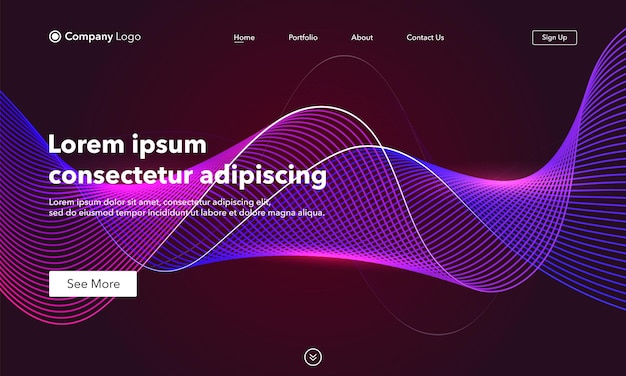 Bestemmingspagina sjabloon. modern ontwerp voor websites of apps.