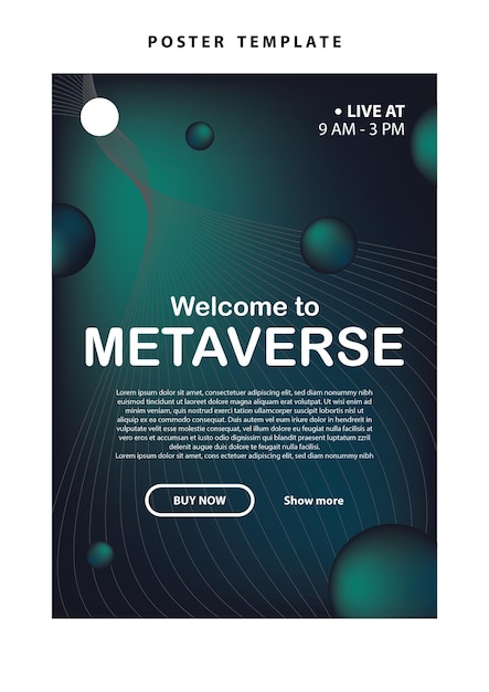 Vector bestemmingspagina sjabloon website presentatie digitale marketing plat ontwerp opstarten evenement metaverse