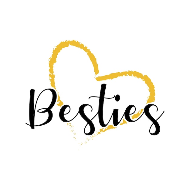  Premium Vector | Bestie t shirt design illustration with vector