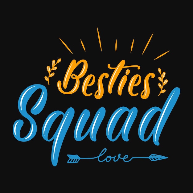 Besties 분대 tshirt 디자인