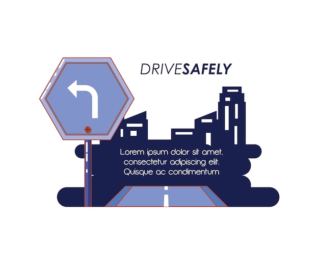 bestuurder veilig campagne label vector illustratie ontwerp