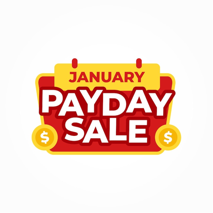 Betaaldag verkoop promo item teken logo online winkelen verkoop badge sticker tags korting aanbiedingen sjabloon