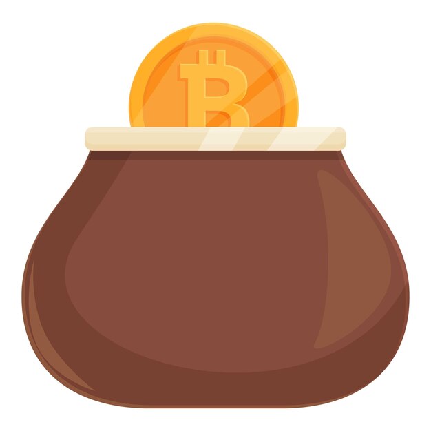 Betaling portemonnee pictogram cartoon vector bitcoin geld telefoon app