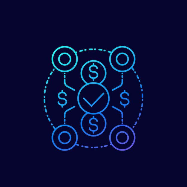 Betalingen pictogram lineaire vector