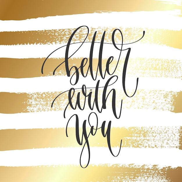 Vector beter met je hand belettering inscriptie tekst motivatie en inspiratie positieve quote