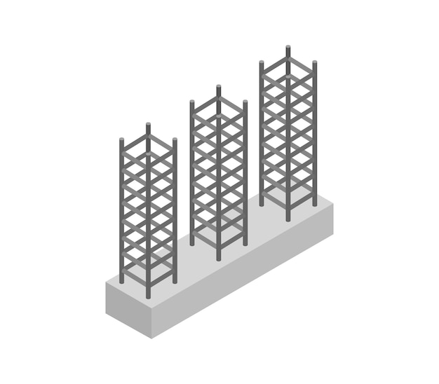 Betoncementproductie isometrisch