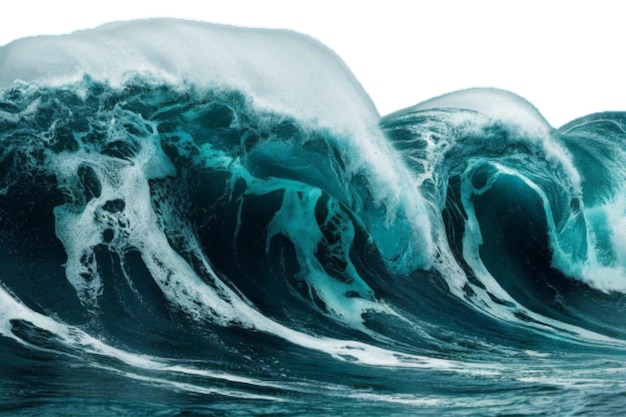 Betoverend digitaal meesterwerk van een uitgestrekte oceaan geïsoleerd op een transparante achtergrond