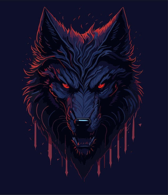 Betoverende wolf art studio ghibli-geïnspireerde t-shirt met dark magic splash