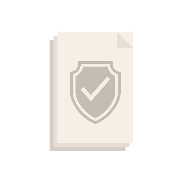 Betrouwbaarheid documenten pictogram platte vector Business document Website informatie geïsoleerd