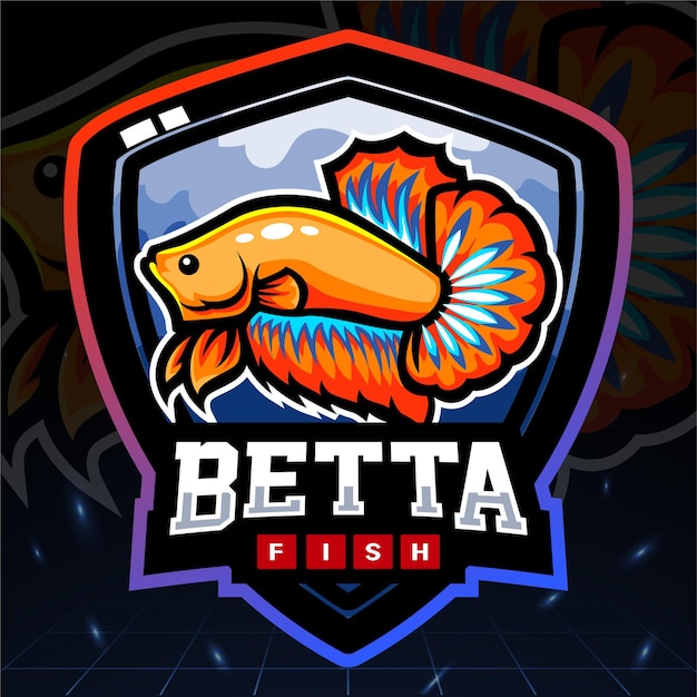 Дизайн логотипа betta fish esport