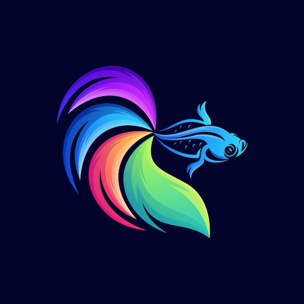 Вектор Логотип betta fish esports