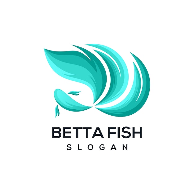 betta fish logo design ready to use