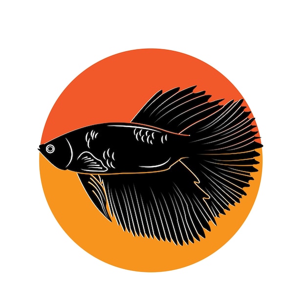 Vector betta fish-pictogram