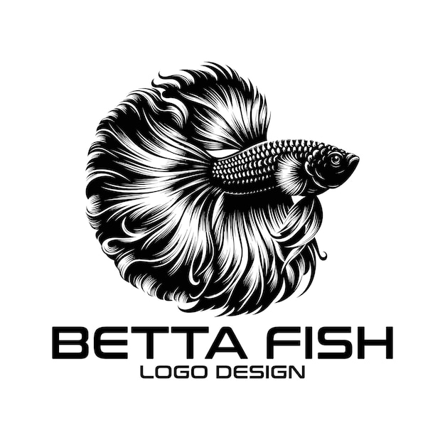 Vector betta fish vector logo design