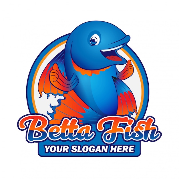 Betta vis mascotte logo