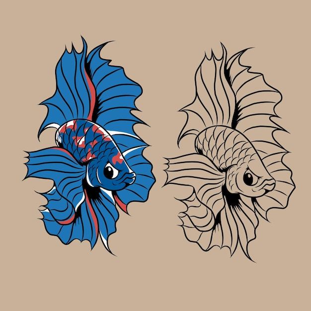 Betta vis vector illustratie