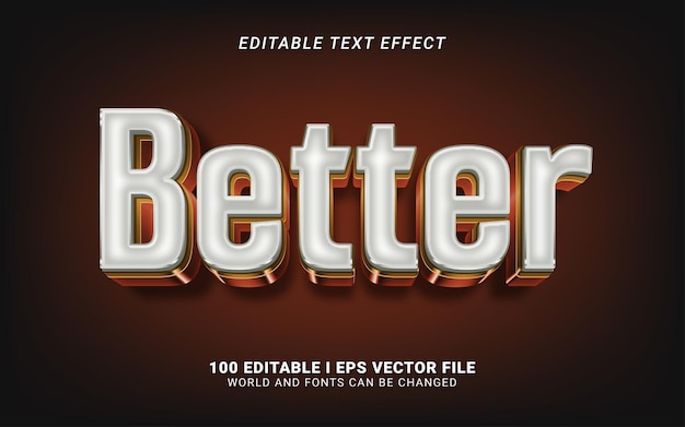 Better 3d style text effect design