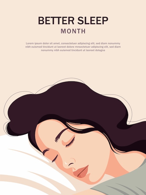 Vector better sleep month background