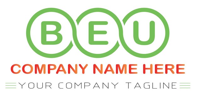 BEU Letter Logo Design