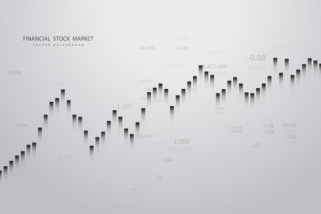 Vector beurs en beurs bullish punt trend van grafiek