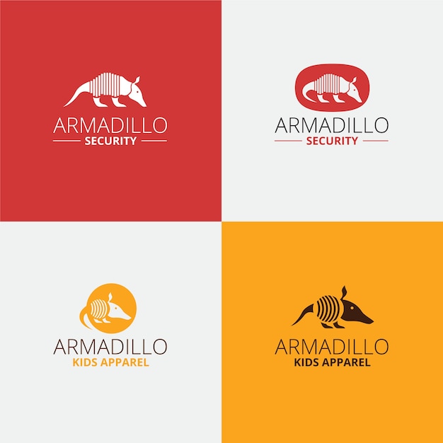 Beveiliging armadillo logo ontwerp