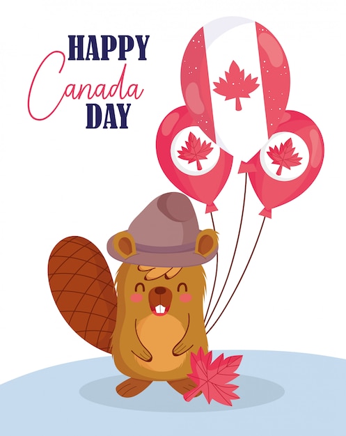 Bever met Canadese ballonnen ontwerp
