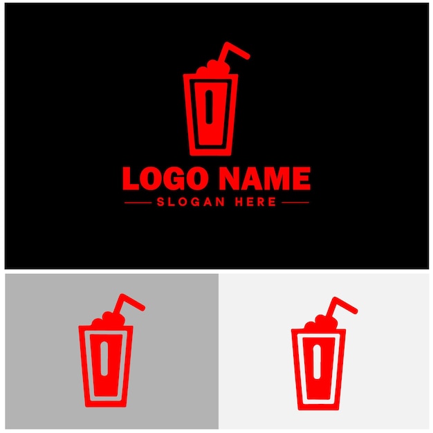 beverage icon Drink Refreshment Beverage flat logo sign symbol editable vector