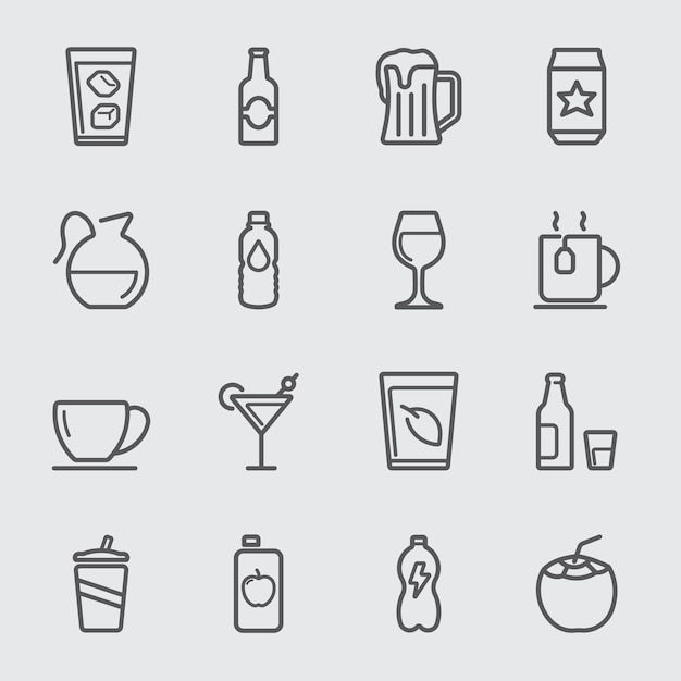 Vector beverage line icon